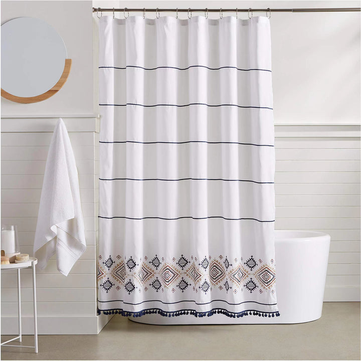 Artistic Patterned Shower Curtain Bowlift