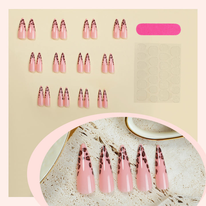 Premium Artistic Leopard Print Press-On Nails Bowlift