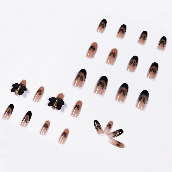 Artful nail art in Gothic style with butterfly motifs Bowlift