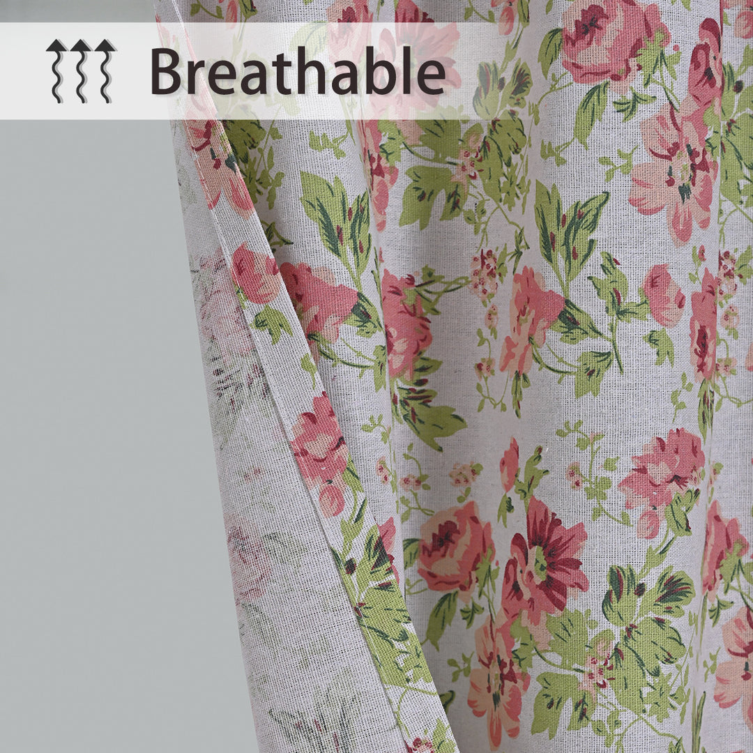 Botanical Print Window Curtain