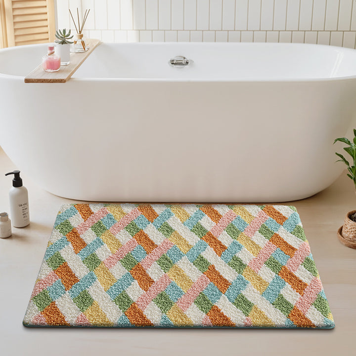 Artistic Abstract Bath Mat Bowlift