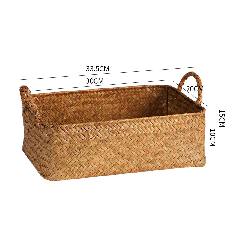 Handcrafted Natural Woven Storage Tray Bowlift