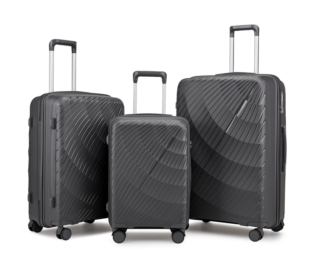 Unisex Premium Textured Hard Shell Luggage Set Bowlift