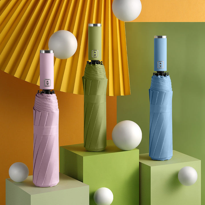 Ladies elegant automatic folding umbrella with UV protection and innovative opening mechanism Bowlift