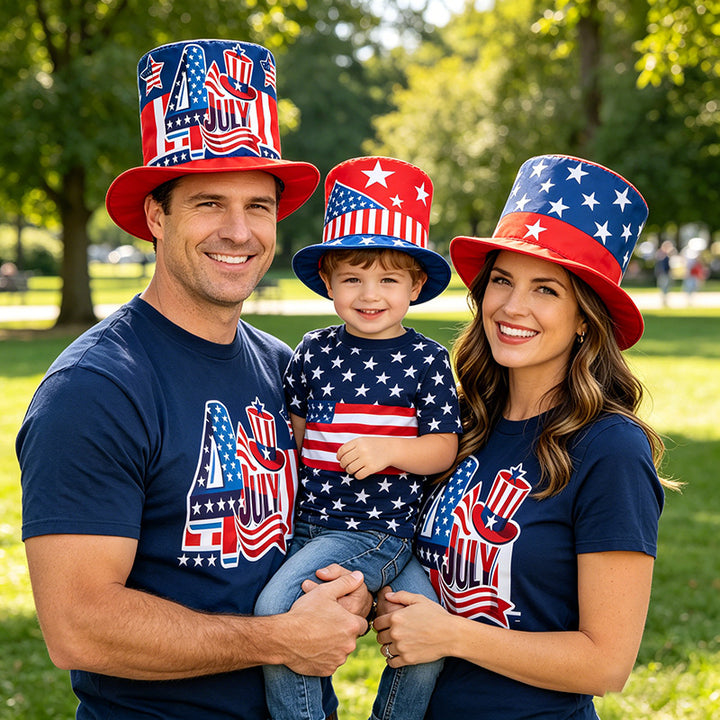 Unisex nan patriotic Fourth of July oversized novelty top hat with adjustable inner band Bowlift