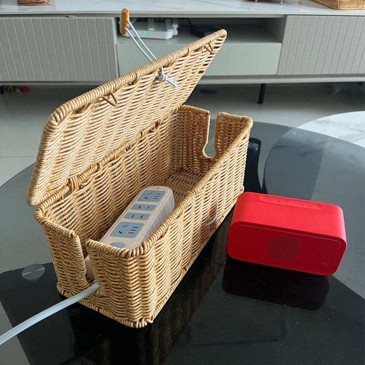 Woven Charging Organizer Basket Bowlift