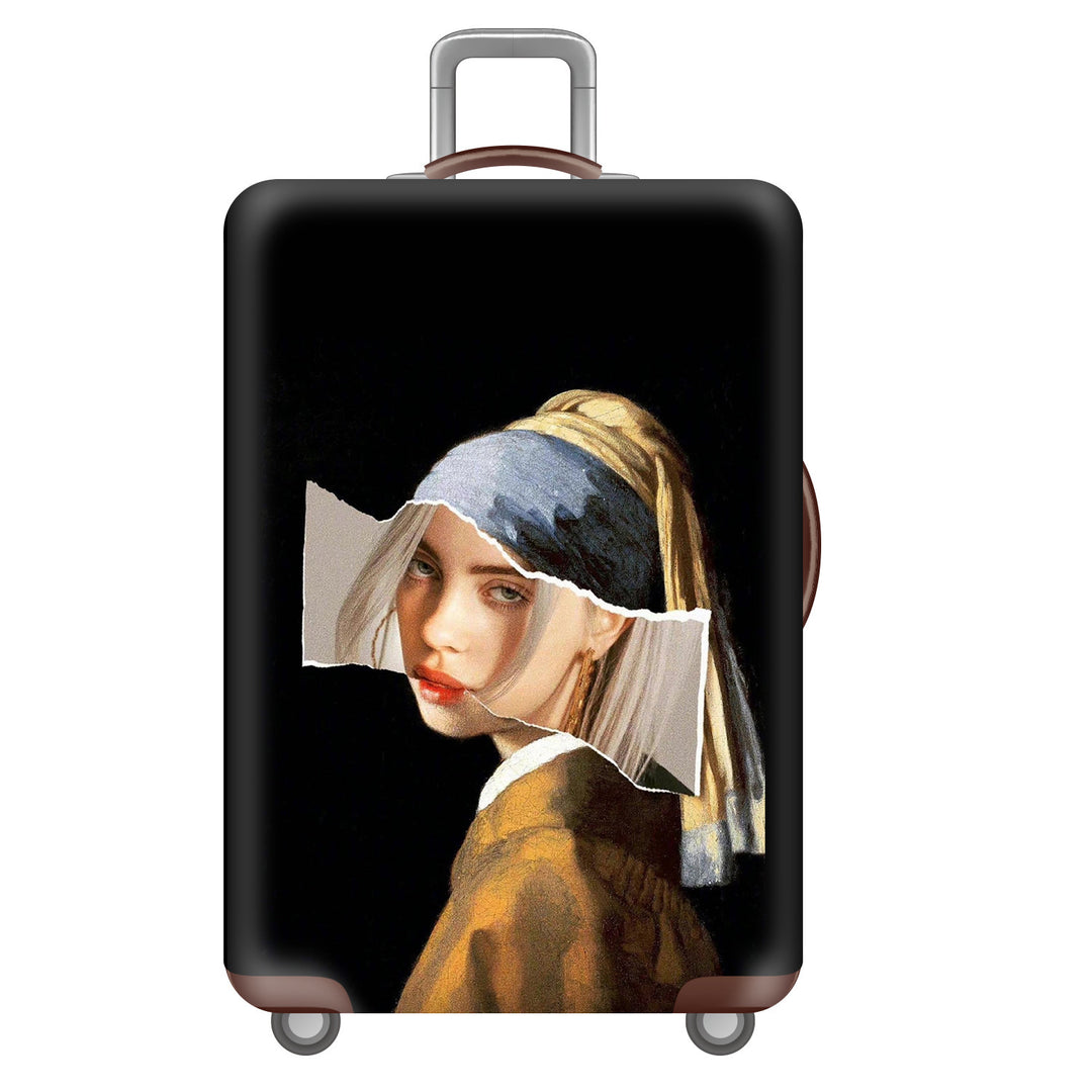 Unisex nan robust hard-shell suitcase with artistic face portrait print and 360° wheels Bowlift