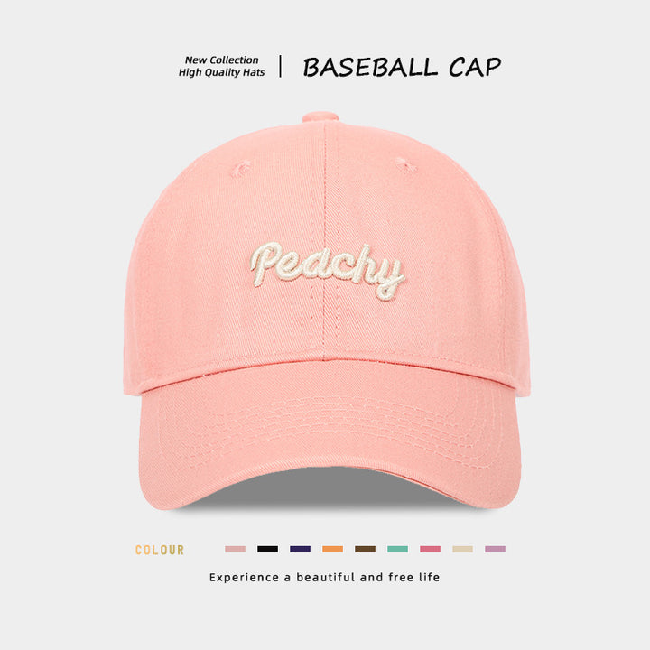 Stylish Peachy Embroidered Baseball Cap