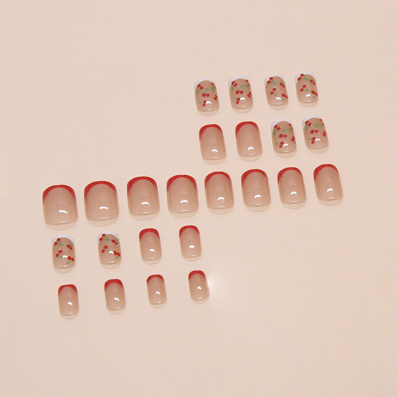 Floral Acrylic Press-On Nail Tips Bowlift