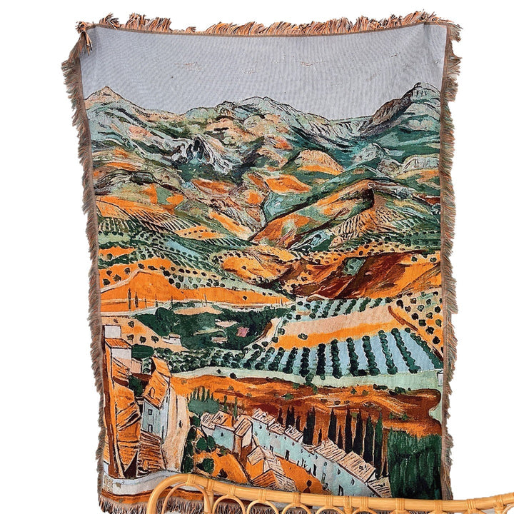 Artistic Landscape Tapestry Throw Blanket