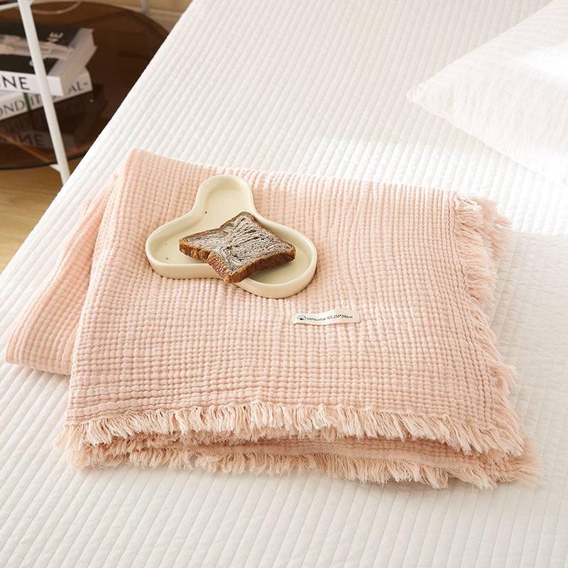 Women's cozy waffle textured blanket Bowlift