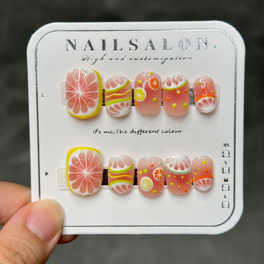 Whimsical Character-Designed Press-On Nail Art Bowlift