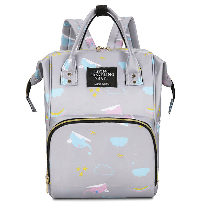 Whimsical Graphic Print Backpack