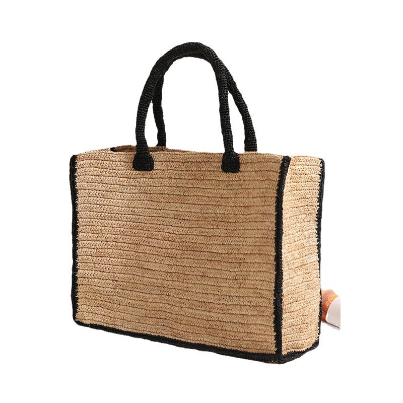 Handmade basket bag with reinforced handles Bowlift