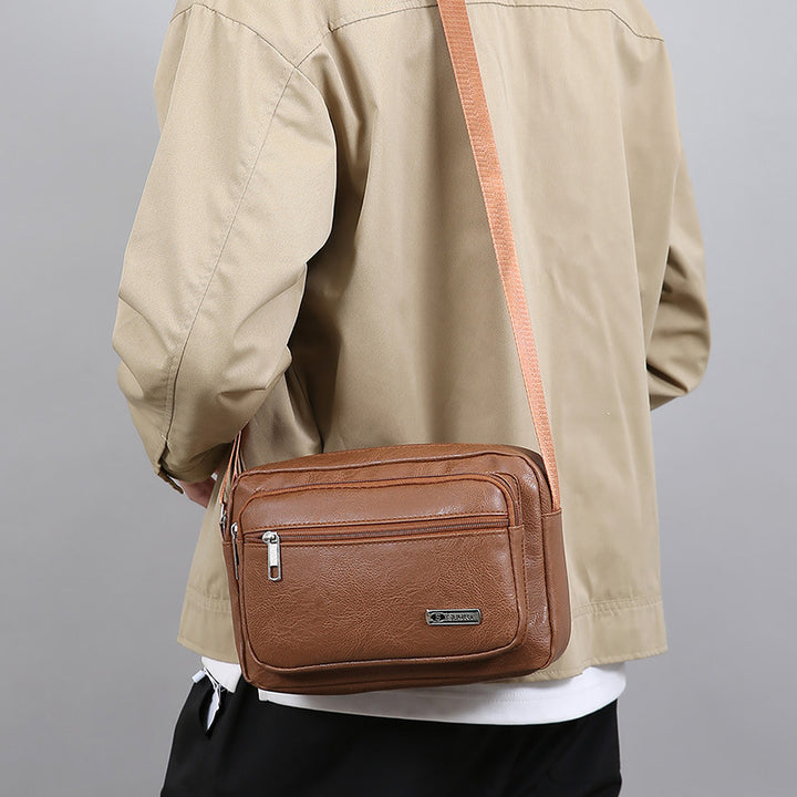 Premium Leather Messenger Bag Bowlift