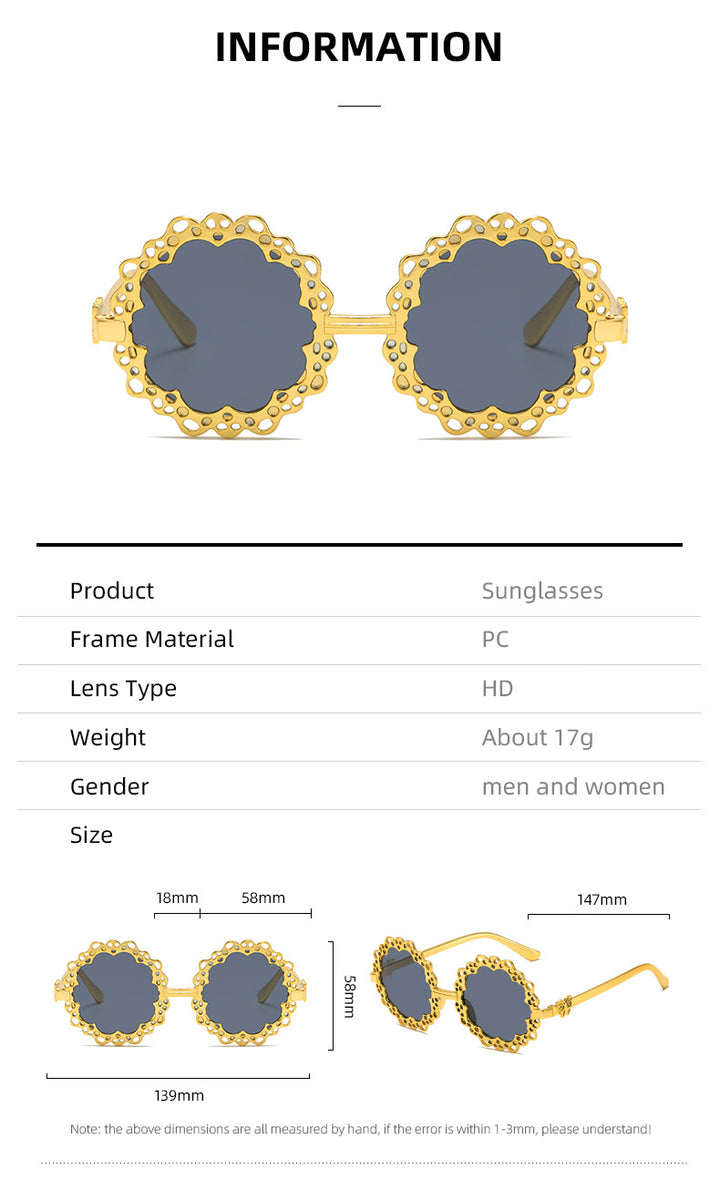 Women's stylish sunglasses with flower-shaped frame Bowlift