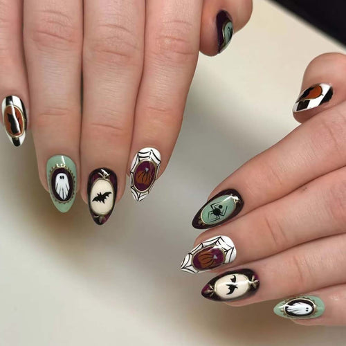 Holiday-Themed Press-On Nail Set Bowlift