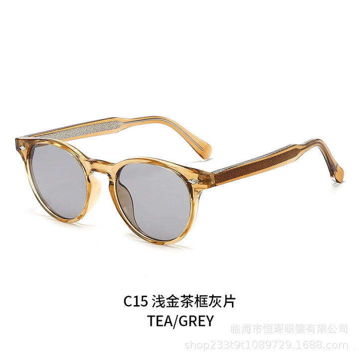 Women round sunglasses in stylish retro design Bowlift