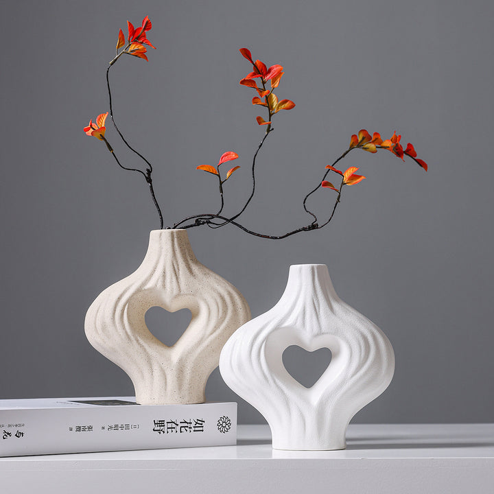 Artistic Heart-Shaped Decorative Vase