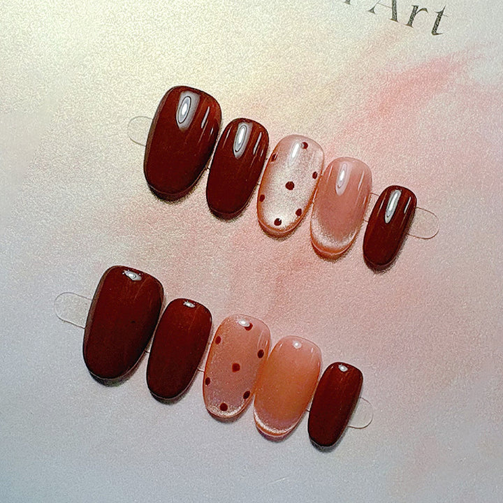 Elegant French Tip Press-On Nails Bowlift
