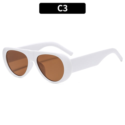 Retro-Inspired Oval Sun Glasses