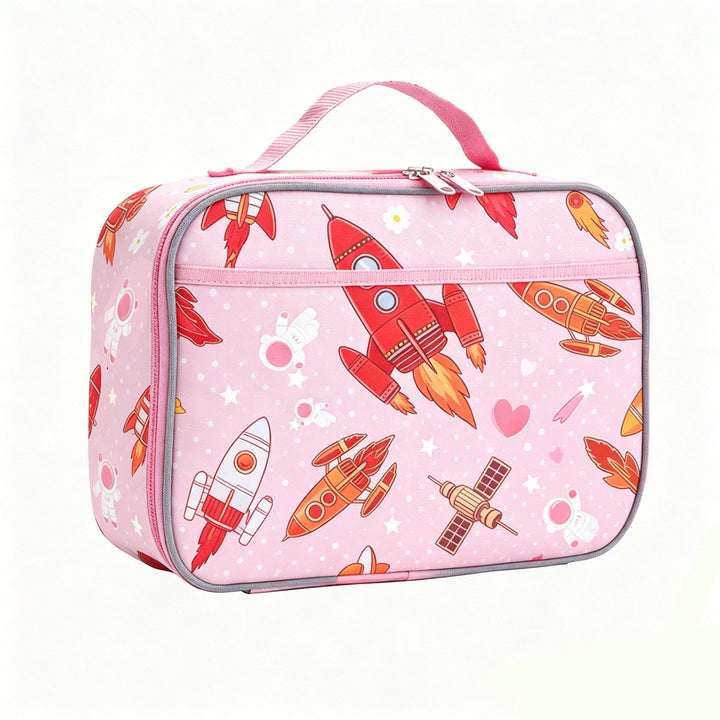 Insulated children's dinosaur lunch case with thermal lining and carry handle Bowlift