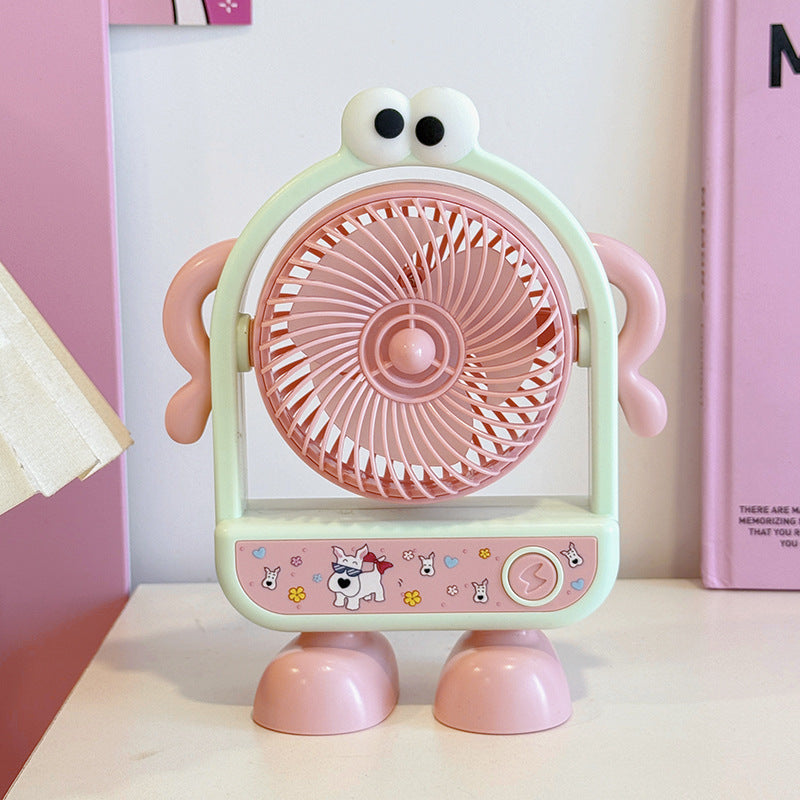 Ladies Portable Mini Fan with Fun Character Design Bowlift
