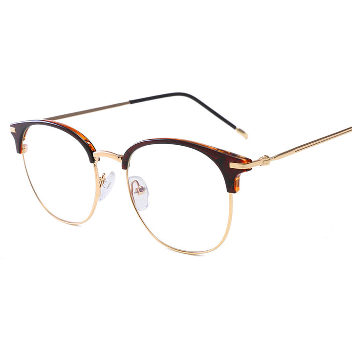 Women's fashionable cat-eye glasses with delicate metal frame Bowlift