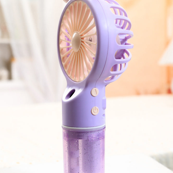 Ladies portable spray fan with ergonomic design Bowlift