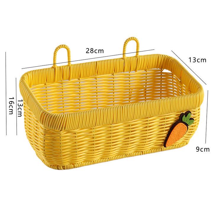 Handwoven Multi-Compartment Storage Basket Bowlift
