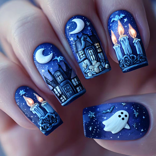 Artistic Halloween Themed Nail Art Bowlift