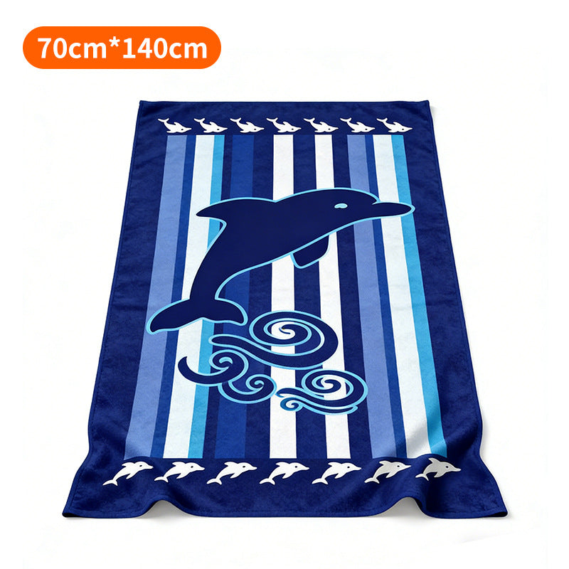 Beach towel with tropical flamingo design Bowlift