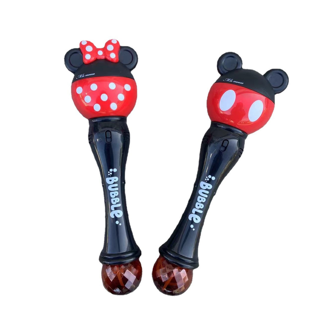 Ladies Children Bubble Gun with Mickey Mouse and Minnie Mouse Design Bowlift