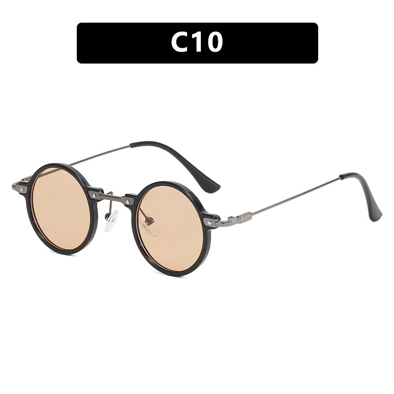 Women's fashionable round sunglasses with stylish metal frame and polarized lenses Bowlift
