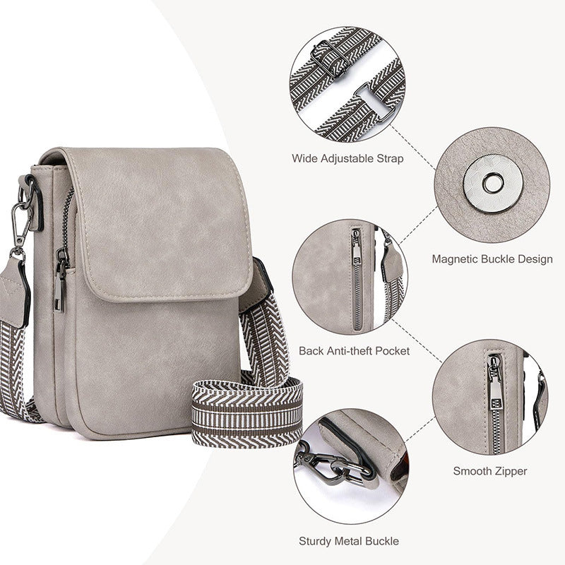 Small crossbody bag with decorative shoulder strap Bowlift