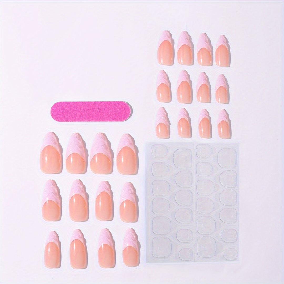 Artificial nail set with elegant tips and filigree design Bowlift