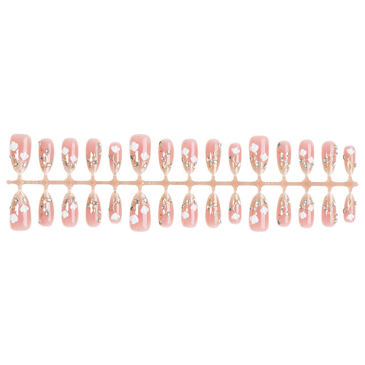 Premium Floral Press-On Nail Art Set Bowlift