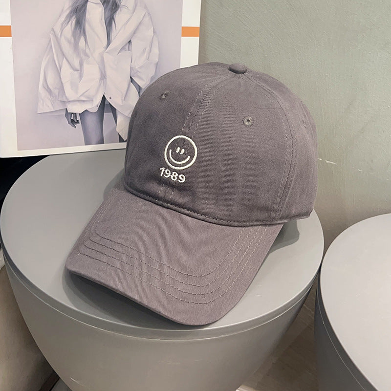 Men's Casual Smiley Embroidered Baseball Cap Bowlift