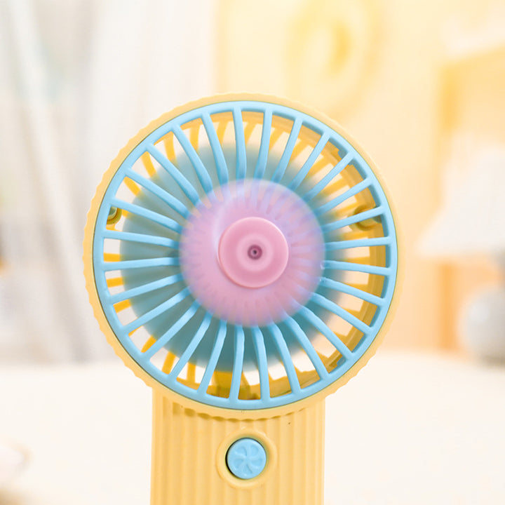 Women's Portable Hand Fan with Floral Design Bowlift