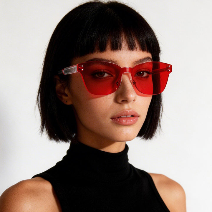 Women's Fashion Sunglasses with Unique Transparent Frame Bowlift