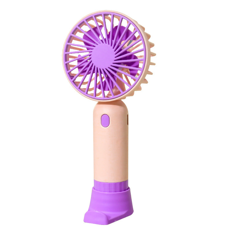 Women's Portable Mini Fan with Ergonomic Grip and USB Charging Function Bowlift
