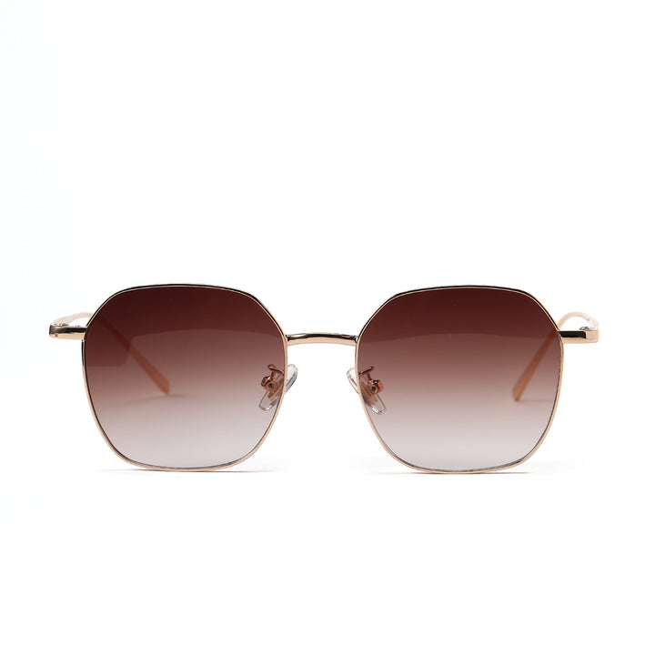 Women geometric sunglasses with modern metal frame Bowlift