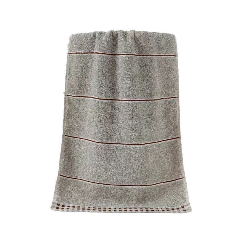 Terry Bath Towel With Luxurious Check Pattern Bowlift