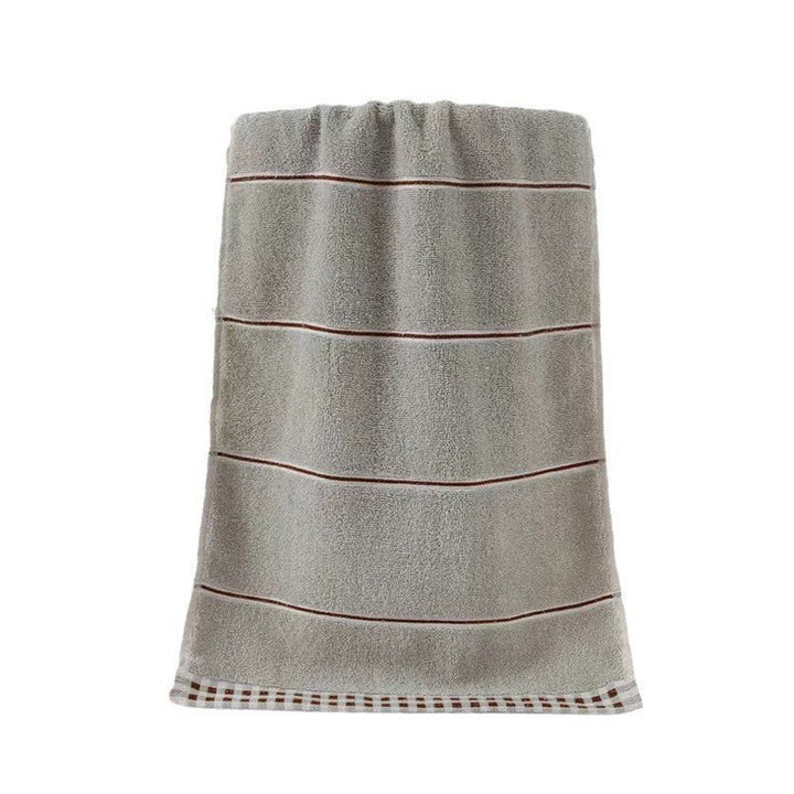 Terry Bath Towel With Luxurious Check Pattern Bowlift