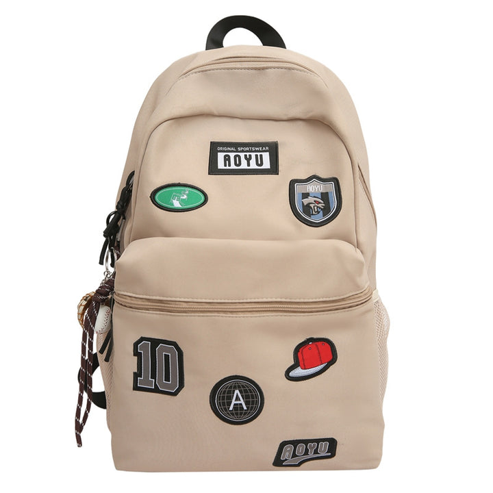Stylish Graphic Patch School Backpack Bowlift