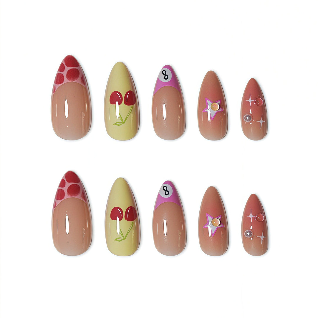Artistic Fruit-Inspired Press-On Nail Art Bowlift