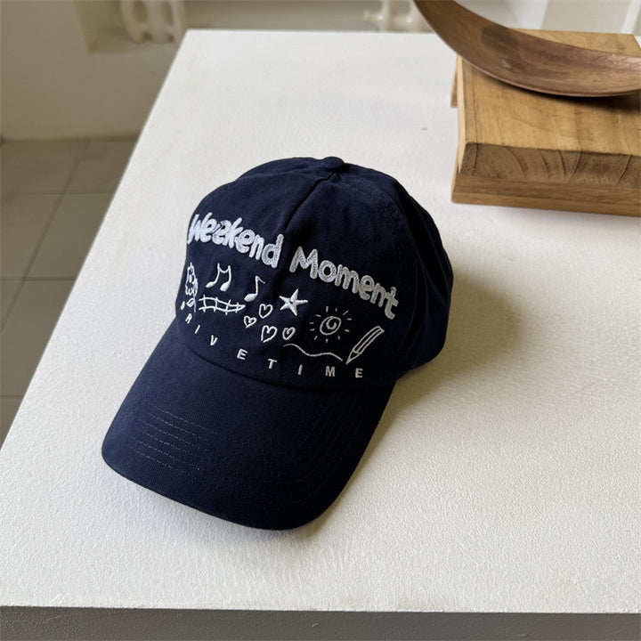 Women's Embroidered Graphic Visor Cap Bowlift