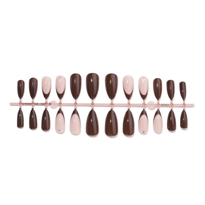 Press-On Nail Art Set with Elegant French Tips Bowlift