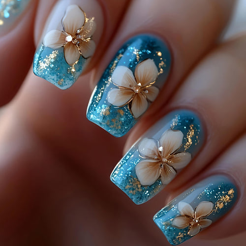 Floral 3D Nail Art Bowlift