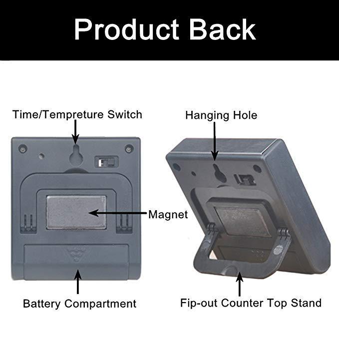 Precision probe cooking thermometer with dual display and countdown timer Bowlift